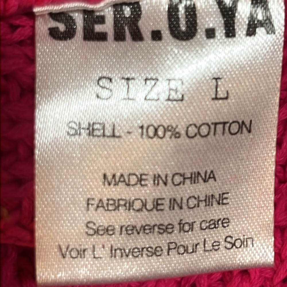 NWT SER.O.YA Valentina Oversized Women’s Fuchsia Sweater Size L - Picture 10 of 11